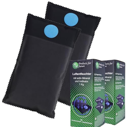 The Drive | 2x Luftentfeuchter | Raumentfeuchter | 1000g mit Indikator Wiederverwendbar | 1kg Entfeuchterkissen für Auto PKW Boot Wohnmobil Bad | mit Auslaufschutz