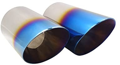 Auspuffblende Für 85mm 90mm Edelstahl Auto Trim Endrohrdurchmesser Auspuffrohr Dekoration Für K&UGA Für SUV Für M&azda Für CX-5 Für A&tenza Für Axela Endrohre (Farbe : 8.5x15.5cm, Größe : 4)