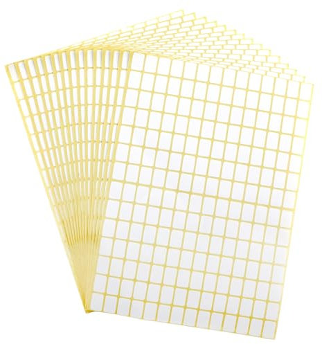 2940 Stück Weiße Etiketten Selbstklebende 9×13mm Blanko Etiketten Aufkleber Klein Preisschilder Namensetiketten Klebeetiketten zum Beschriften Adressetiketten für Zuhause Schule Büro