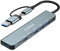 HUB USB HUB, 7 en 1 Multi-Port C Hub, Ultra-Slim Portable USB C avec 2 Ports de Données USB C, USB 3.0 et 4 USB 2.0, Extension USB pour PC Portable, MacBook iMac Air Mac Mini/Pro, Notebook PS4