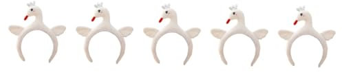 Angoily 5 Stk Schwanen Stirnband Haarschmuck ausgefallene Hüte Schwan-Plüsch-Kostümhut Tiara Haarband Foto-Requisiten lustiges Stirnband Tier schmücken Südkorea Partybedarf 3d Kleidung