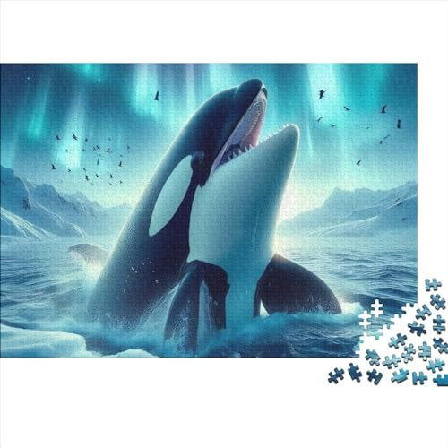 Orca 1000-teiliges Puzzle für Erwachsene, Kunstpuzzle, 1000-teiliges Puzzle, Einzigartige Denkaufgabe, Geeignet für Kinder ab 12 Jahren, 1000pcs (75x50cm)