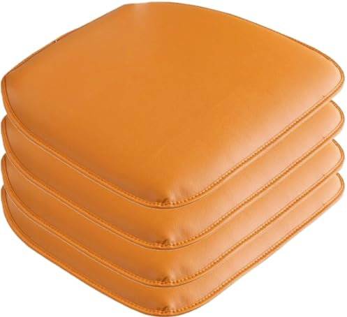 Stuhlkissen mit Bändern (43 * 41cm) 1/2/4er set Outdoor/Innen Sitzkissen Stuhl rutschfest Sitzauflage Sitzpolster halbrund für Stühle in Haus /Garten /Büro/Esszimmerstuhl ( Color : A1 , Size : 40X43cm