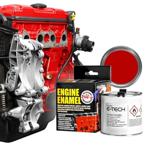 E-TECH Engine Enamel - 250ml Brush-on paint (Red)