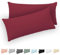 Twinzen® Kissenbezug 40x80 (2er-Set) - 100% Jersey Baumwolle 150 GSM Kissenbezüge - Burgunderrot - Für Kissenbezüge 40x80 cm - Kissenhülle - Kissenbezug mit Reißverschluss - Oeko-Tex Zertifiziert