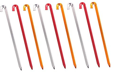Stück Bodennägel für Zelte, robuste Bodenpfähle aus Metall, Planenheringe, Erdnägel für Überdachungen, Gartenpfähle, Campingpfähle, Außenpfähle, DREI