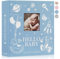 Lanpn Baby Fotoalbum 10x15 600 Fotos, Großes Einsteckalbum Babyalbum, Leinen Einstecken, Neugeborenen Kinder Porträtfotos, für 1. Geburtstag Junge Blau