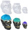3 piezas moldes de silicona para calavera 3D,manualidades de resina para halloween,moldes de silicona moldes de fundición,Adecuado para velas, decoraciones de Halloween, decoraciones para el hogar