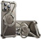 PANPHEN Minimalist Phone Case Compatible with iPhone 15 Pro, 360° Rotation Kickstand Aluminum Metal Frameless Design Bumper Z Case, Protective Shock Grade Shell, Natural Titanium