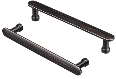 AITITAN Küchenschrankgriffe, 128 mm Lochabstand (153 mm Länge), Schrankgriffe, Schubladengriffe und ölgeriebene Bronze-Schrankgriffe, 10 Stück