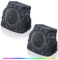 Postlucky Outdoor Rock Bluetooth Speakers Waterproof Solar-Powered Wireless Bluetooth Rock Speakers Outdoor Waterproof Patio with Lights RGB and TWS Pair for Outside Deck Pool -2 Pack