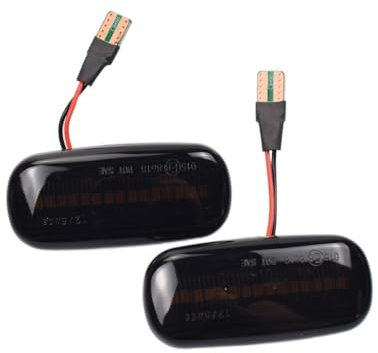 2 stücke Dynamische Seite Marker Blinker Licht Moving Sequentielle Blinker Licht for Audi A3 S3 8P A4 S4 RS4 B6 B7 B8 A6 S6 RS6 C5 C7(Dynamic Smoked Type)
