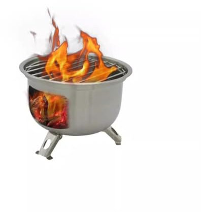 Fogón al Aire Libre | Estufa de Leña Portátil Antideslizante de Acero Inoxidable para Mochileros, Cocina de Supervivencia en Exteriores