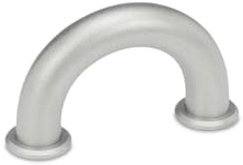 Ganter Normelemente, Fingergriff, Schrankgriff, Möbelknauf, Ziehgriff, Edelstahl, Bohrungsabstand 40mm, GN 224.5-10-40