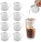 Afenau Lot de 8 pots à lait en porcelaine de 110 ml avec poignée Blanc Mini pot à lait en céramique pour lait, café, sauce, cuisine, bar, café