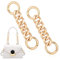 2 Stück Metalltaschenkette Riemenverlängerung Golden Taschenverlängerung 10 cm Kurze Taschenkette Riemenersatz mit Federring Metallkette Taschenzubehör für Damenhandtaschen Schultertasche Dekoration