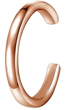 Lulu Jane Damen Ohrringe aus Messing rosévergoldet 14 Karat 1 Stück Modeschmuckohrklemmen