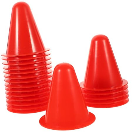 Toyvian 40 Stück Roller Skate Marker Trainingsmarkierungen für Agility Drills Wiederverwendbare Pylonen für Sport und Fitnessaktivitäten für Rollschuhlaufen und Outdoor Training