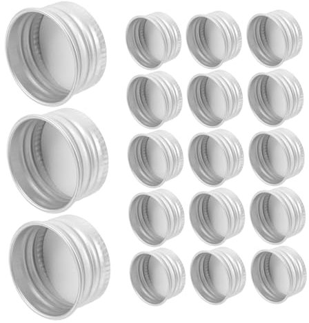 MOTHNUR 50 Stück Aluminium Schraubverschlüsse für Glasflaschen und Aufbewahrungsgläser Auslaufsichere Gewinde Kappen Vielseitig Einsetzbar Leicht und Tragbar