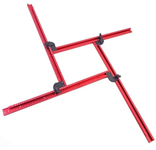 Aboiled Router Jig Frame for Woodworking,Adjustable Square Router Template Guide,Groove Router Jig 53cm/21inch,Squares