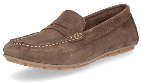 Mids Mirella Damen Mokassin aus Rauleder – Slip-on mit Lederinnensohle, Flexible Gummisohle – Made in Europe