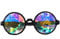 FLORATA Kaleidoscope Steampunk Goggles Multicolor Lens Glasses- Rainbow Rave Prism Diffraction