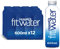 Lucozade Sport Fit Water - 12 Bottles x 600ml - Purified Spring Water Drink - 4 Key Electrolytes - Zero Calories - Enhances Hydration & Fuels Performance