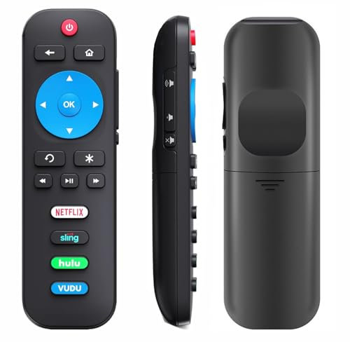 Replacement Remote Control for All Roku TV, Compatible with TCL Roku, Hisense Roku, Onn Roku Smart TVs 2-Year Warranty, for Roku TV Remote (Not for Roku Stick or Roku Player)
