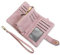 AOXONEL Petit Portefeuille en Cuir à Deux Volets pour Femme avec Blocage RFID avec Porte-Cartes et fenêtre pour Carte d'identité Violet 3, Violet3, Small, Vintage (Pink)