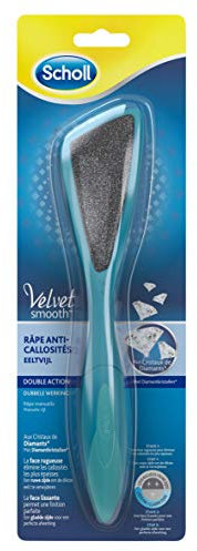 Scholl Râpe Manuelle Anti-Callosités Double Action aux Cristaux de Diamants - Exfoliation Efficace et Douce
