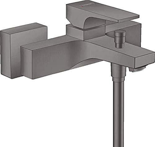 hansgrohe Wannenarmatur Metropol, Aufputz Einhebel-Wannenmischer, Brushed Black Chrome