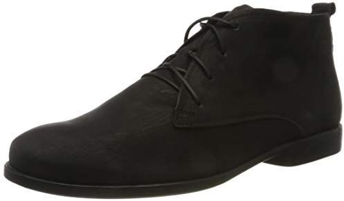 THINK! Damen AGRAT leder gefütterte, nachhaltige Stiefelette, 0000 Schwarz,43 EU