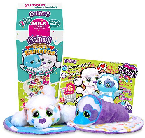 Cutetitos 39268 - Budditos Food Pairings Serie, Müsli und Milch Edition, Zwei 25 Zoll Kuscheltiere, Best Friend Teddy, Kuscheltiere für Mädchen und Jungen, geeignet für Kinder ab 3 Jahren