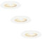 HOFTRONIC 3x Nola - LED Einbaustrahler 68mm Weiß - IP65 Wasserdicht für Außen, Dachüberstand und Bad - 5W 480lm - 2700K Extra Warmweiß - Deckeneinbauleuchte Einbauspots
