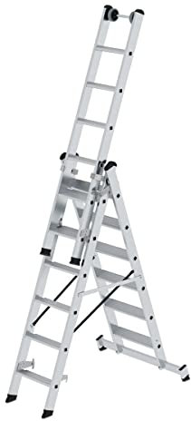 Stufen-Mehrzweckl. Alu.Stufen 3x6 gerif. Arbeits-H.b.ca.5200mm Traversenbr.930mm