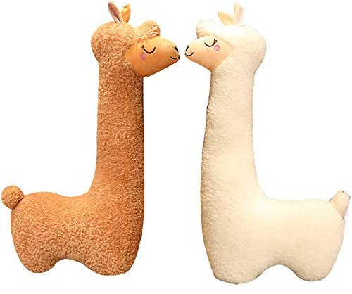 Alpaka Stofftier Plüschtier Riesen Alpaka weiche Kuscheltier Plüsch Lama süße Kissen Sofakissen Seitenschläferkissen Kinder Geschenk