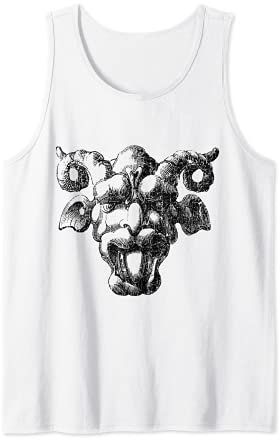 Gruselige Vintage-Wasserspeier Teufel Statue Gesicht Tank Top