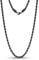 Black 316L Stainless Steel Chain Men's Jewellery 5mm 26 Inch Knot Rope Necklace
