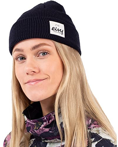 Eivy Damen Knit Wool Beanie-Mütze, Navy, Einheitsgröße