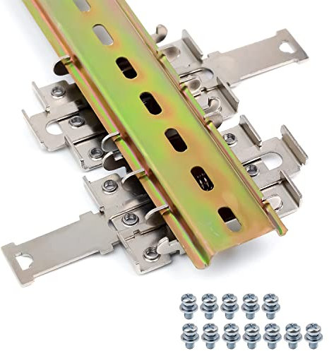 Hutschienen Adapter - LNSYSNS 2 Schaltschrank Hutschienen Klemmen mit 12 Schrauben, 200 × 35 mm DIN-Schiene - Zur Befestigung von Leiterplatten und Elektronik