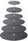 Cupcake Stand, ULIFEME 6 Livelli Alzata per Cupcakes, Buffet, Nuziali, Focaccina, Supporto per Compleanno e Partito, Acrilico Spessore 4mm, Diametro Nero Rotondo 16'' / 14'' / 12'' / 10'' / 8'' / 6''