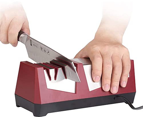 Afilador De Cuchillos Eléctrico, Afilador De Diamante Profesional, Afilado Grueso Y Fino, Silencioso, Afilador De Cocina para Restaurar Tijeras, Cuchillos De Acero