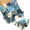 Kisflower Künstliche Blumen, staubige blaue Seide, künstliche Rogen, Combo Pfingstrosen, Blume für DIY, Hochzeit, Brautstrauß, Party, Heimdekoration, (Dusty Blue)