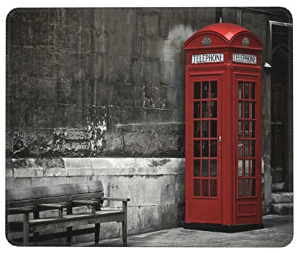 ASEELO 8.3 x 10.3 in mouse pad british phone booth Gaming Mouse Mat Rubber Keyboard Mouse Pad for Players Office Home Study