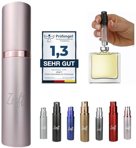 ZENFT Parfümzerstäuber – Duft auf Reisen leicht gemacht! Parfum Zerstäuber für Unterwegs mit innovativem Design und einfacher Befüllung - Dein idealer Begleiter für frischen Duft überall (rosé)