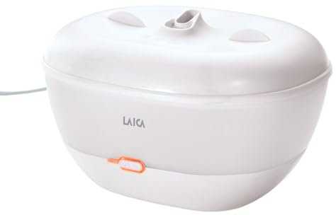 Laica Umidificatore a Caldo, Serbatoio di 1,8 L per stanze, Piante, Vapore Privo di batteri, ultrasilenzioso, 3 velocità, off Auto, Funzione “Warm”, riempimento Facile, Oli aromatici
