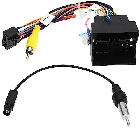 52 Pin Power Connector Adapter Radio Antenna Compatible with VW Golf/CC/EOS Compatible with Polo Wiring Harness Adapter Cable