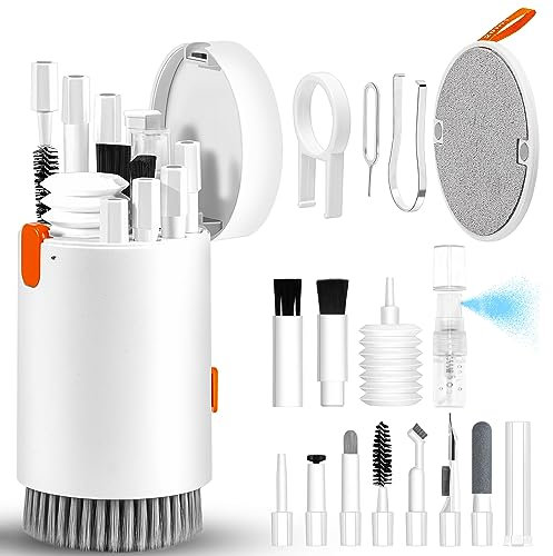 Walrfid 20-in-1 Electronic Device Cleaning Kit, White, Multi-function Cleaner Kit for Laptop, Phone, AirPods, MacBook, iPad, Camera, PC Monitor, TV, Car Screens