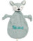 Elefantasie Schnuffeltuch mit Name Bestickt Kuscheltuch personalisiert Tröster Geschenk zur Geburt REH Salbei