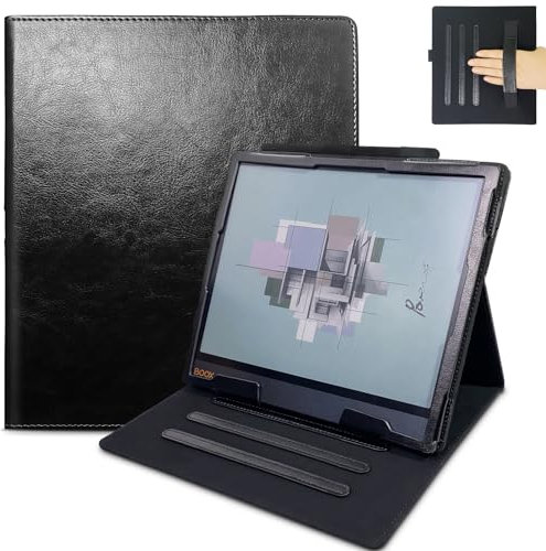 E NET-CASE Schutzhülle für 26,2 cm (10,3 Zoll) Boox Note Air4 C (2024)/Boox Note Air3 C/Air3 B/W Tablet (2023), verbessertes Design, um 360 Grad drehbarer Ständer, mit Stifthalter/Handschlaufe,